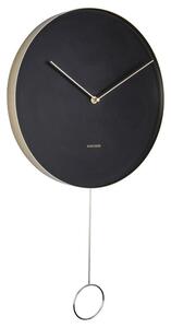 Nástěnné hodiny s kyvadlem Pendulum 34 cm Karlsson (Barva- černá)