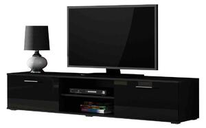 TV skříňka Baha B3 (černá + lesk černý)