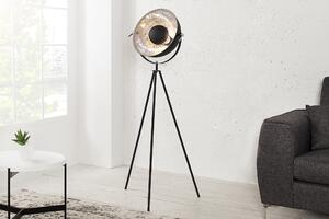 Noble Home Stojací lampa STUDIO, 140 cm, černá, stříbrná