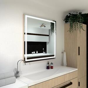 Koupelnové zrcadlo hranaté ATLANTA PREMIUM s LED osvětlením šířka: 40 cm, výška: 40 cm