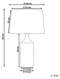 Keramická stolní lampa béžová/ šedá CALVAS