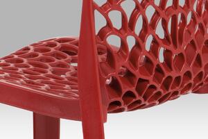 Plastová jídelní židle v červené barvě CT-820 RED