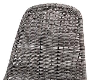 Jídelní židle SF-822 GREY umělý ratan šedý, kov černý