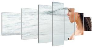 Obraz ženy na pláži (210x100 cm)