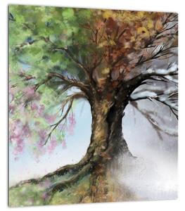 Obraz - Strom čtyř ročních období (30x30 cm)