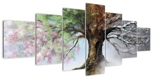 Obraz - Strom čtyř ročních období (210x100 cm)