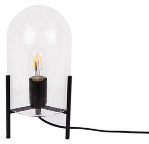 Stolní lampa Glass Bell Leitmotiv (Barva- čirá, černé nohy)