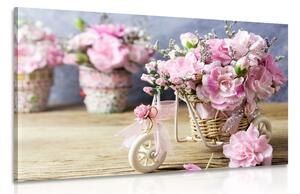 Obraz romantický růžový karafiát ve vintage nádechu Varianta: 120x80