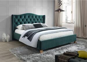 Signal Manželská postel ASPEN VELVET 180x200 cm SIGNAL - spálňový nábytok: zelená Bluvel 78
