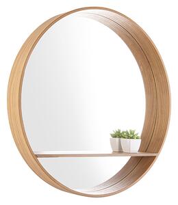 Kulaté zrcadlo Sheer L Present Time (Barva- dřevo)