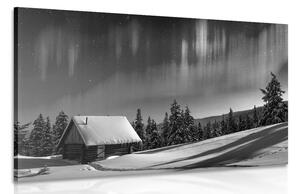 Obraz pohádková zimní krajina v černobílém provedení Varianta: 60x40