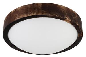 LED Stropní svítidlo OAK SMOKY SLIM LED/20W/230V 4000K pr. 27 cm dub/tmavě hnědá