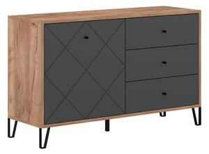 Komoda SULA dub craft/černá