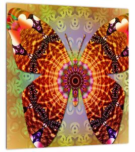 Obraz - Etno motýl (30x30 cm)