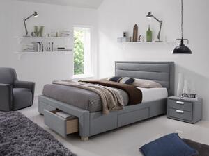Čalouněná postel INES 160 x 200 cm šedá