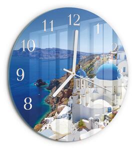 Skleněné hodiny na stěnu Santorini zsob-fi30-00084278