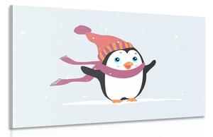 Obraz roztomilý tučňák s čepicí Varianta: 60x40