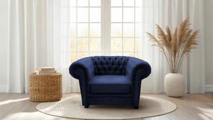 KŘESLO CHESTERFIELD, textil, kompozitní dřevo, modrá Livetastic - Online Only křesla & taburety, Online Only