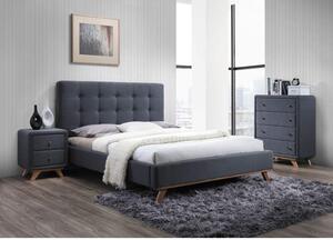 Čalouněná postel MELISSA 160 x 200 cm šedá