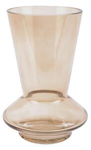 Skleněná váza Glow 17,5 cm S, pískově hnědá Present Time (Barva-pískově hnědá)