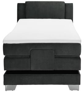 BOXSPRINGOVÁ POSTEL, 100/200 cm, textil, černá Esposa - Postele boxspring