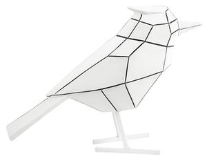 Soška ptáka Bird L Stripes 22,5 cm Present Time (Barva- bílá s černýma pruhama)