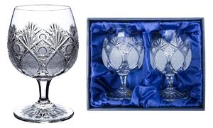 Onte Crystal Bohemia Crystal ručně broušené sklenice na rum, brandy a koňak Exclusive 280 ml 2KS