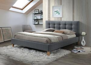 Manželská postel TEXAS Provedení: Sivá tap.23 / 140 x 200 cm