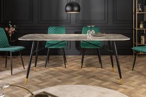Skleněný jídelní stůl PARIS 180 CM šedý mramorový vzhled Nábytek | Jídelní prostory | Jídelní stoly | Všechny jídelní stoly