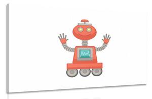 Obraz s motivem robota v červené barvě Varianta: 90x60