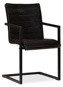 Jídelní židle Wisner - 2 ks - pravá kůže | antracitové