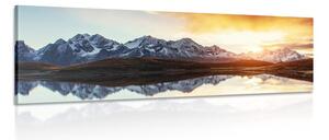 Obraz skvostný západ slunce v horách Varianta: 150x50