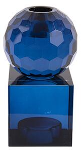 Oboustranný skleněný svícen Crystal 11,5 cm M Present Time (Barva-modrá)