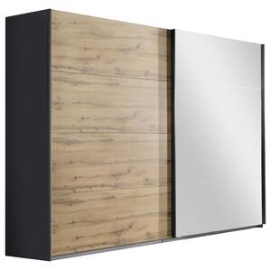 SKŘÍŇ S POS. DVEŘMI.(HOR.VED.), šedá, barvy dubu, 181/210/62 cm Xora - Skříně s posuvnými dveřmi