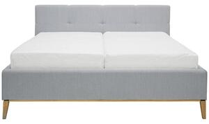 ČALOUNĚNÁ POSTEL, 160/200 cm, textil, světle modrá Moderano - Čalouněné postele