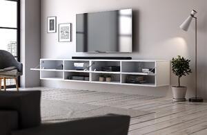 VIVALDI Televizní stolek DERBY 200 bílý mat/bílý lesk