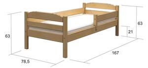 Via-nábytek Postel ESTER Rozměry: 70 x 160, Povrchová úprava postele: Moření odstín dub