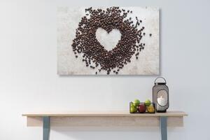 Obraz srdce z kávových zrn Varianta: 120x80