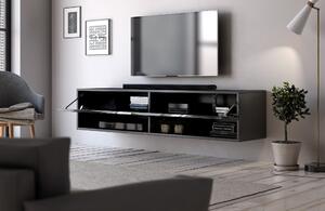 VIVALDI Televizní stolek DERBY 140 černý mat/černý lesk