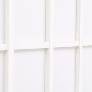 Skládací 6dílný paraván v japonském stylu 240 x 170 cm bílý
