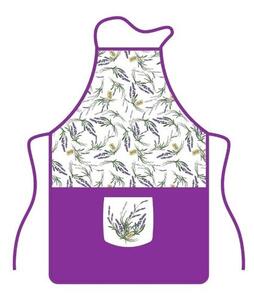 Kuchyňská zástěra s kapsou Banquet Lavender, fialová