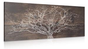 Obraz strom na dřevěném podkladu Varianta: 100x50