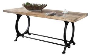 INDUSTRY Jídelní stůl O-line 180x90, litina a staré dřevo