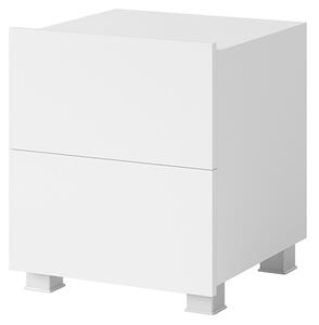 Noční stolek CALABRINI C-13 Barva: Bílá / bílý lesk
