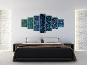 Obraz - Zeleno-modrý mramor (210x100 cm)