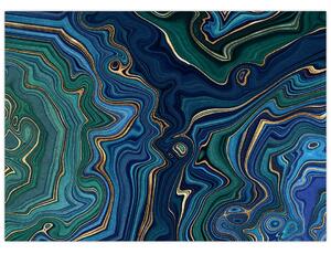 Obraz - Zeleno-modrý mramor (70x50 cm)