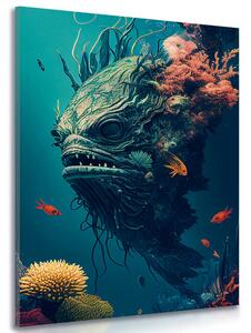 Obraz surrealistická podmořská příšera Varianta: 40x60