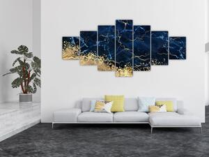 Obraz - Tmavě-modrý mramor (210x100 cm)