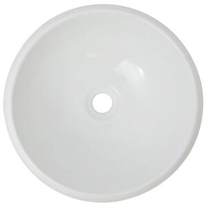 Umyvadlo - kulaté - keramické - bílé | 40x16 cm