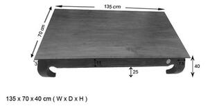 ORIENT Konferenční stolek 135x70 cm, akácie, nugátová